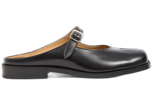 Maison Margiela Tabi City Mary Jane Mule Black Silver Buckle (Women's)