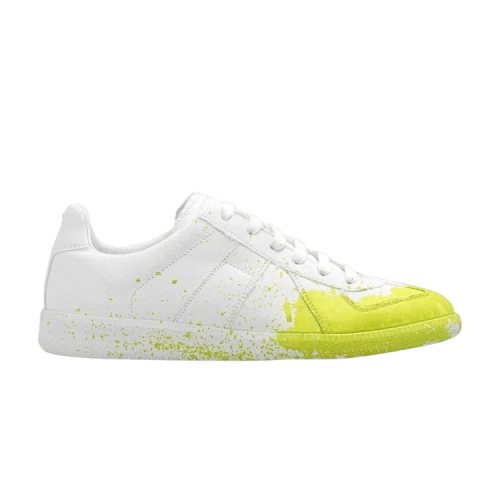 Maison Margiela Replica Low 'Paint Splatter - White Yellow Fluo' (Women's)