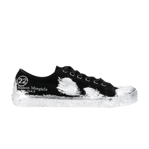 Maison Margiela Velvet Tabi 'Paint Effect - Black' (Women's)