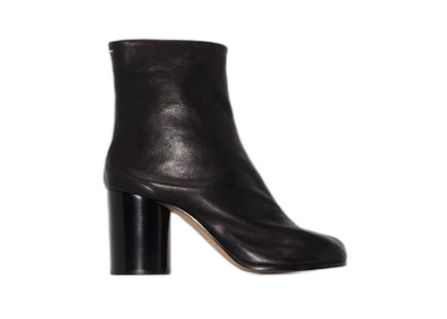Maison Margiela Vintage Leather Tabi High Heel Ankle Boots Black (Women's)