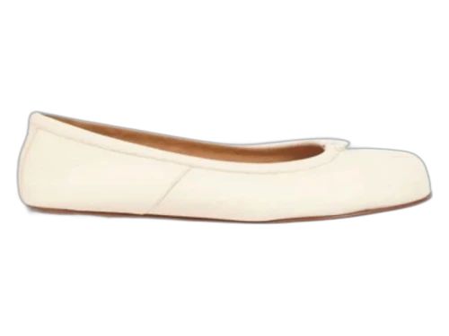 Maison Margiela Calfskin Tabi Ballet Flats White