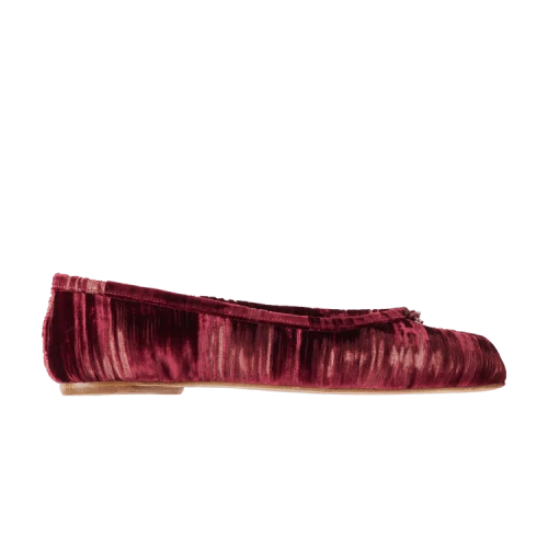 Maison Margiela Tabi Ballerina 'Cordovan Red Velvet' (Women's)
