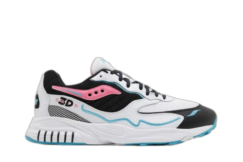 Saucony 3D Grid Hurricane 'White Black Pink'