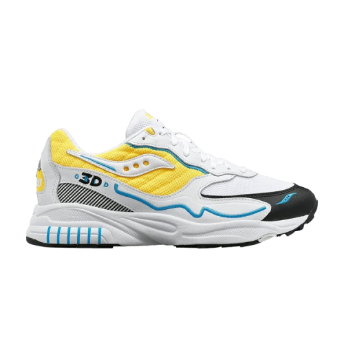 Saucony 3D Grid Hurricane 'White Yellow Blue'