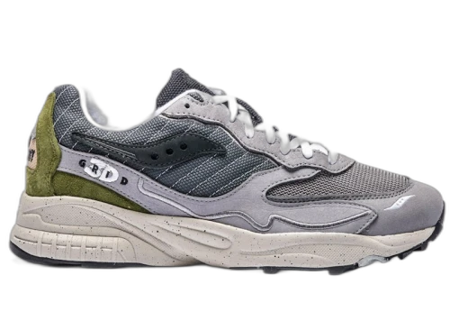 Saucony 3D Grid Hurricane Premium Dark Grey Olive Green