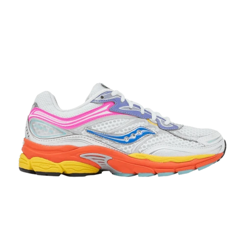 Saucony ProGrid Omni 9 White Multi Pink Orange Yellow