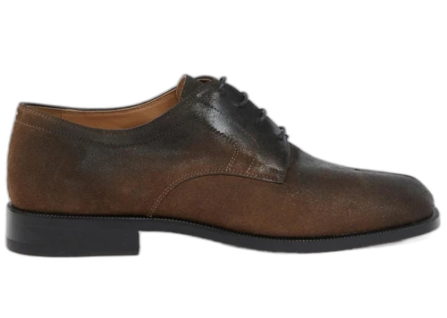 Maison Margiela Leather Tabi Lace-Up Brown Black