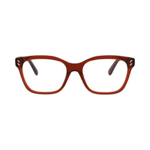 Stella McCartney Square Frame Acetate Optical Frames 'Red/Transparent'