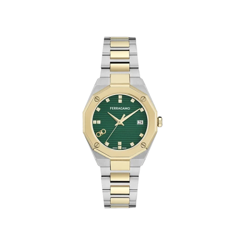 Ferragamo Edge Diamond Watch 'Two Tone'
