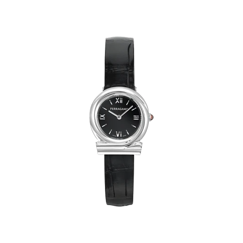 Ferragamo Gancini Twisted Leather Watch 'Stainless Steel'