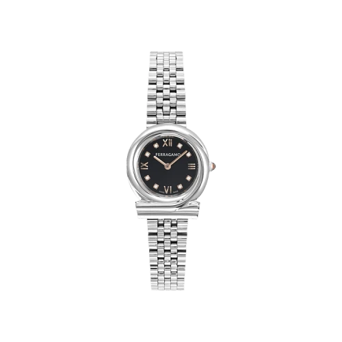 Ferragamo Gancini Twisted Diamond Watch 'Stainless Steel'