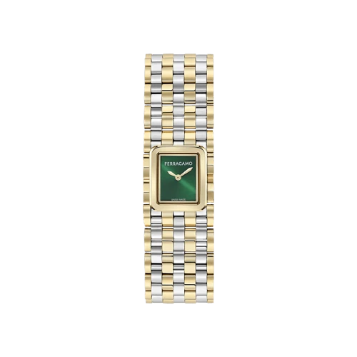Ferragamo Manchette Bracelet Watch 'Two Tone'