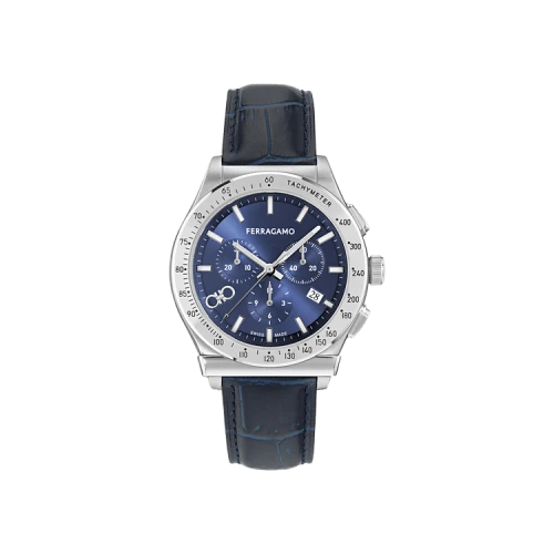 Ferragamo 1927 Chrono Leather Watch 'Stainless Steel'