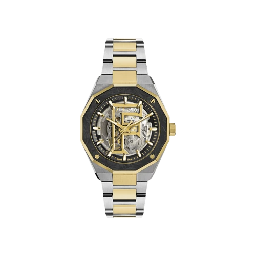 Ferragamo Edge Skeleton Automatic Watch 'Two Tone'