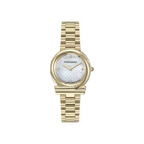 Ferragamo Gancini Twisted Bracelet Watch 'Gold'
