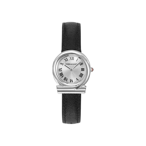 Ferragamo Gancini Twisted Leather Watch 'Stainless Steel'