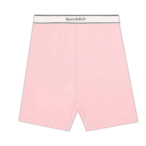 Sporty & Rich Serif Logo Biker Short 'Pink'