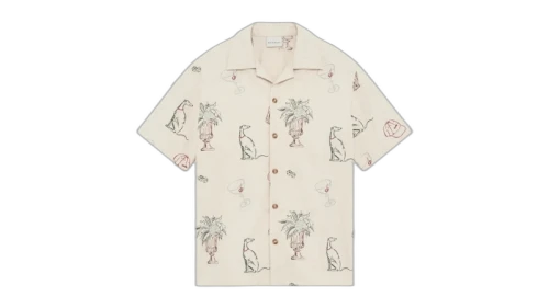 Drole de Monsieur La Chemise Brodee Shirt Ecru