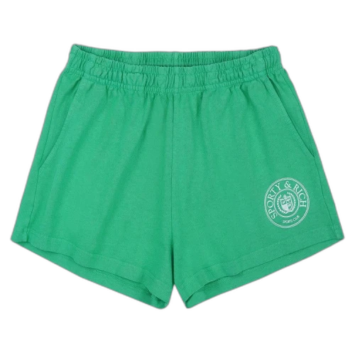 Sporty & Rich Connecticut Crest Disco Short 'Verde'