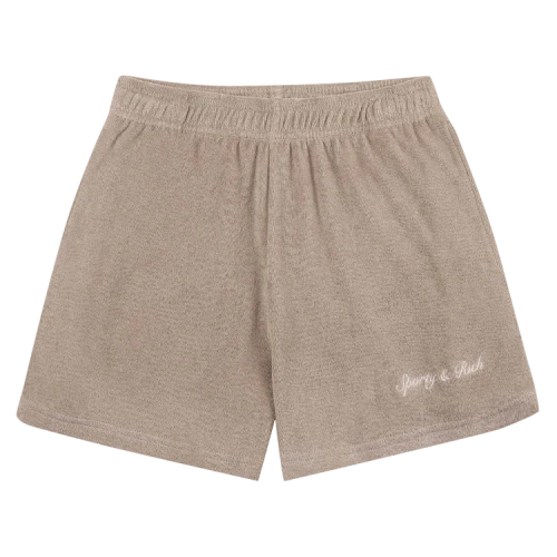 Sporty & Rich Syracuse Terry Short 'Elephant/White'