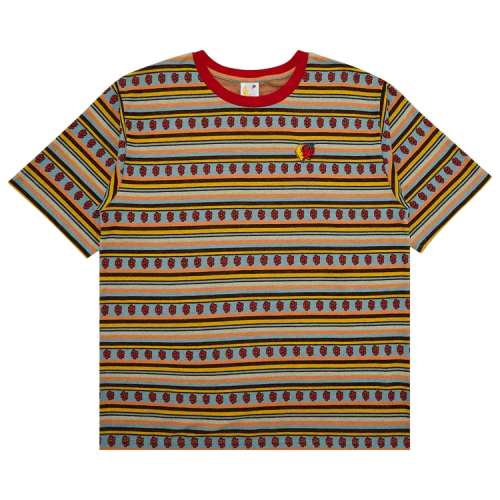 Sky High Farm Workwear Jacquard Flower T-Shirt 'Multicolor'