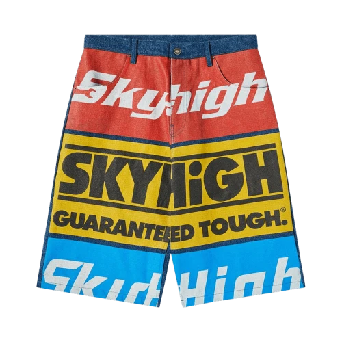 Sky High Farm Workwear Construction Graphic Logo Shorts 'Multicolor'