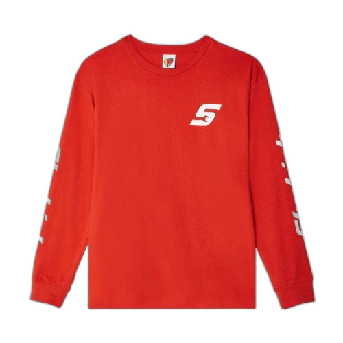 Sky High Farm Workwear Construction Logo Long-Sleeve T-Shirt 'Red'
