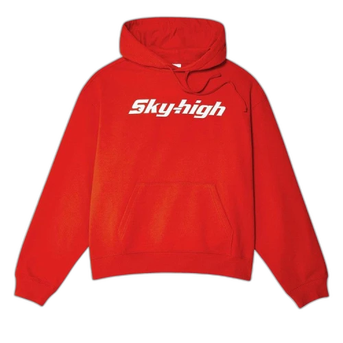 Sky High Farm Workwear Construction Graphic Logo #3 Hoodie 'Red'
