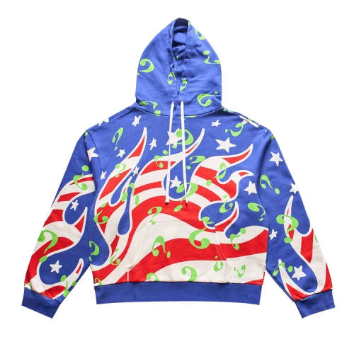 Sky High Farm Workwear Flame Hoodie 'Blue'
