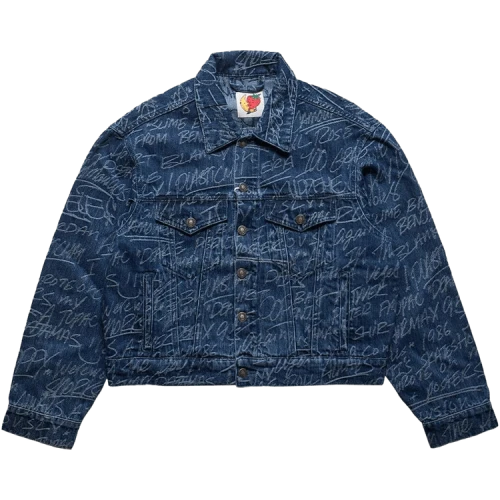 Sky High Farm Workwear KS Graffiti Denim Jacket 'Blue'