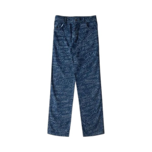 Sky High Farm Workwear KS Graffati Straight Leg Jeans 'Blue'