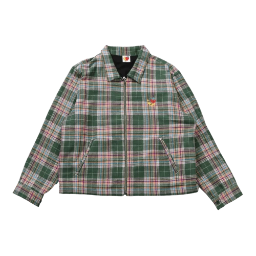 Sky High Farm Workwear Flannel Gas Station Jacket 'Green'