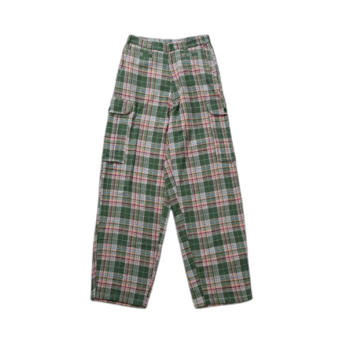 Sky High Farm Workwear Flannel Cargo Pants 'Green'