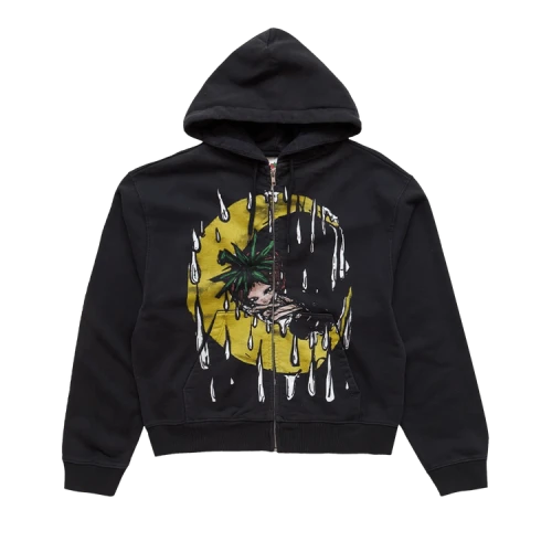 Sky High Farm Workwear Eri Zip Up Hoodie 'Black'