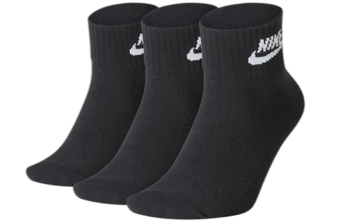 Nike Everyday Essential Ankle Sports Training Socks Unisex 3-Pairs Black