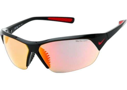 Nike Skylon Ace Rectangular Sunglasses Black Red Mirror (SKYLON-ACE-M-FQ4684-010-69)