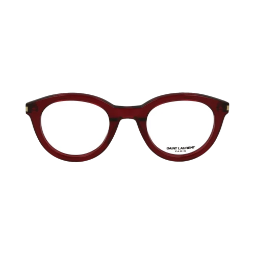 Saint Laurent Round-Frame Optical Glasses 'Shiny Bordeaux'