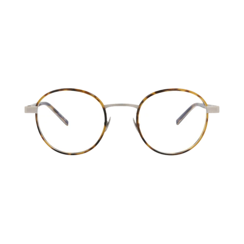 Saint Laurent Round-Frame Metal Optical Frames 'Havana Havana Transparent'