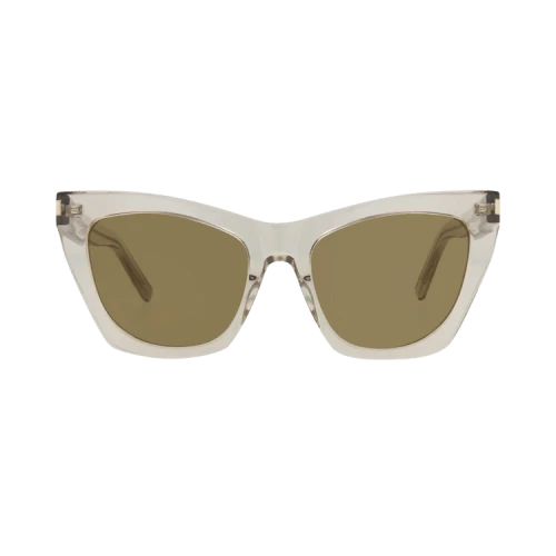 Saint Laurent Cat Eye-Frame Recycled Acetate Sunglasses Beige Beige Brown (SL214KATE-30002632-032)