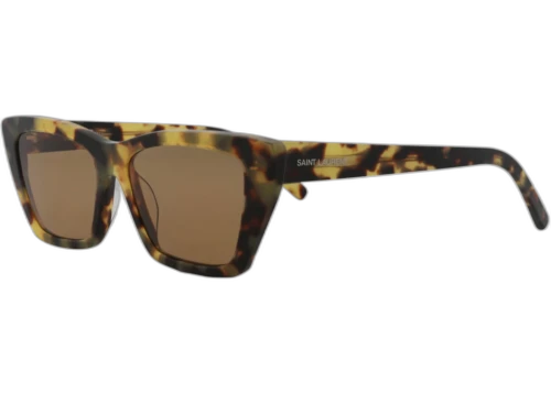 Saint Laurent Cat Eye-Frame Acetate Sunglasses Havana/Havana/Brown (SL276MICA-30006557-037)
