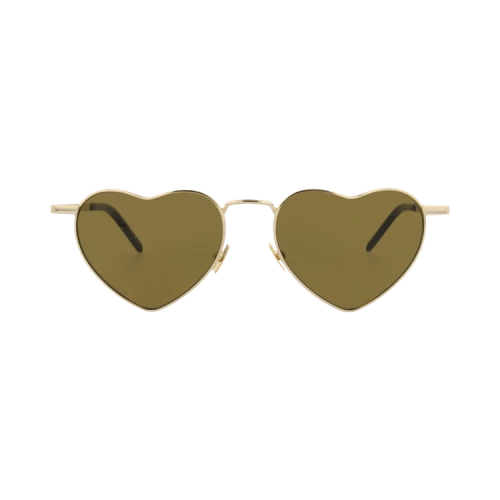 Saint Laurent Cat Eye-Frame Metal Sunglasses Gold Gold Brown (SL301LOULO-30007818-015)