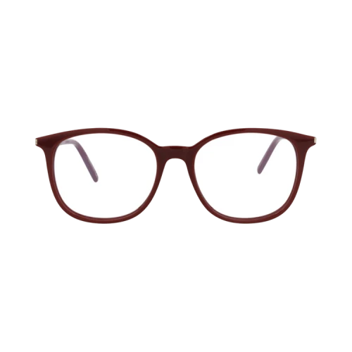 Saint Laurent Round-Frame Acetate Optical Frames 'Burgundy Burgundy Transparent'