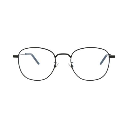Saint Laurent Round-Frame Metal Optical Frames Black Black Transparent (SL313-30008028-001)