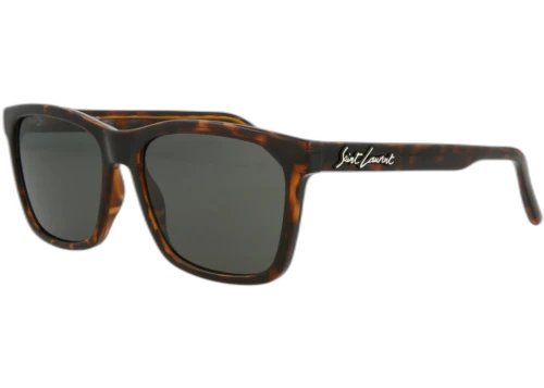 Saint Laurent Rectangle-Frame Injection Sunglasses Havana/Grey (SL318-30008269-002)