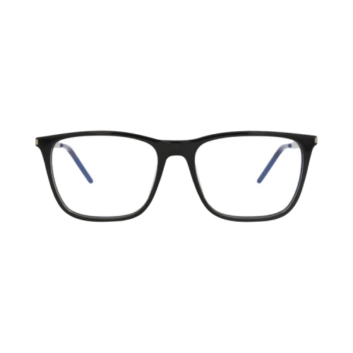 Saint Laurent Square-Frame Acetate Optical Frames 'Black/Silver/Transparent'