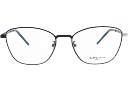 Saint Laurent Cat Eye-Frame Metal Optical Frames Black Black Transparent (SL351SLIM-30008557-002)