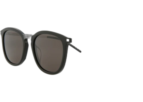 Saint Laurent Square-Frame Acetate Sunglasses Black/Silver/Black (SL360-30008550-001)