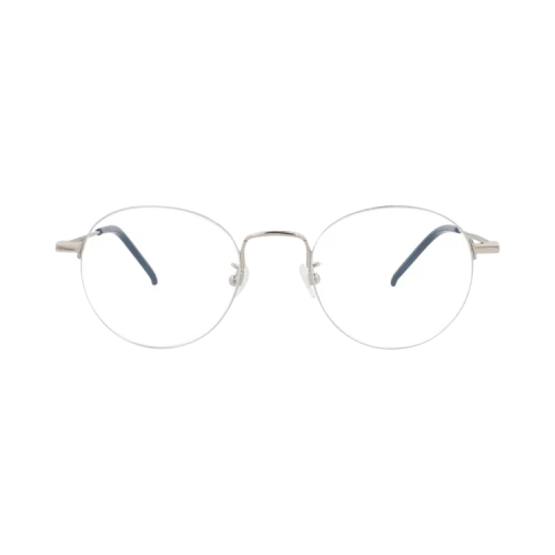 Saint Laurent Round-Frame Metal Optical Frames Silver Silver Transparent (SL414KWIRE-30009643-001)