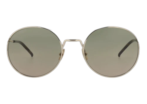 Saint Laurent Round-Frame Metal Sunglasses Gold Gold Green (SL421-30010674-004)