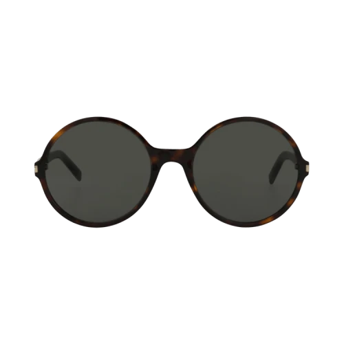 Saint Laurent Round-Frame Acetate Sunglasses Havana Havana Grey (SL450-30011068-002)
